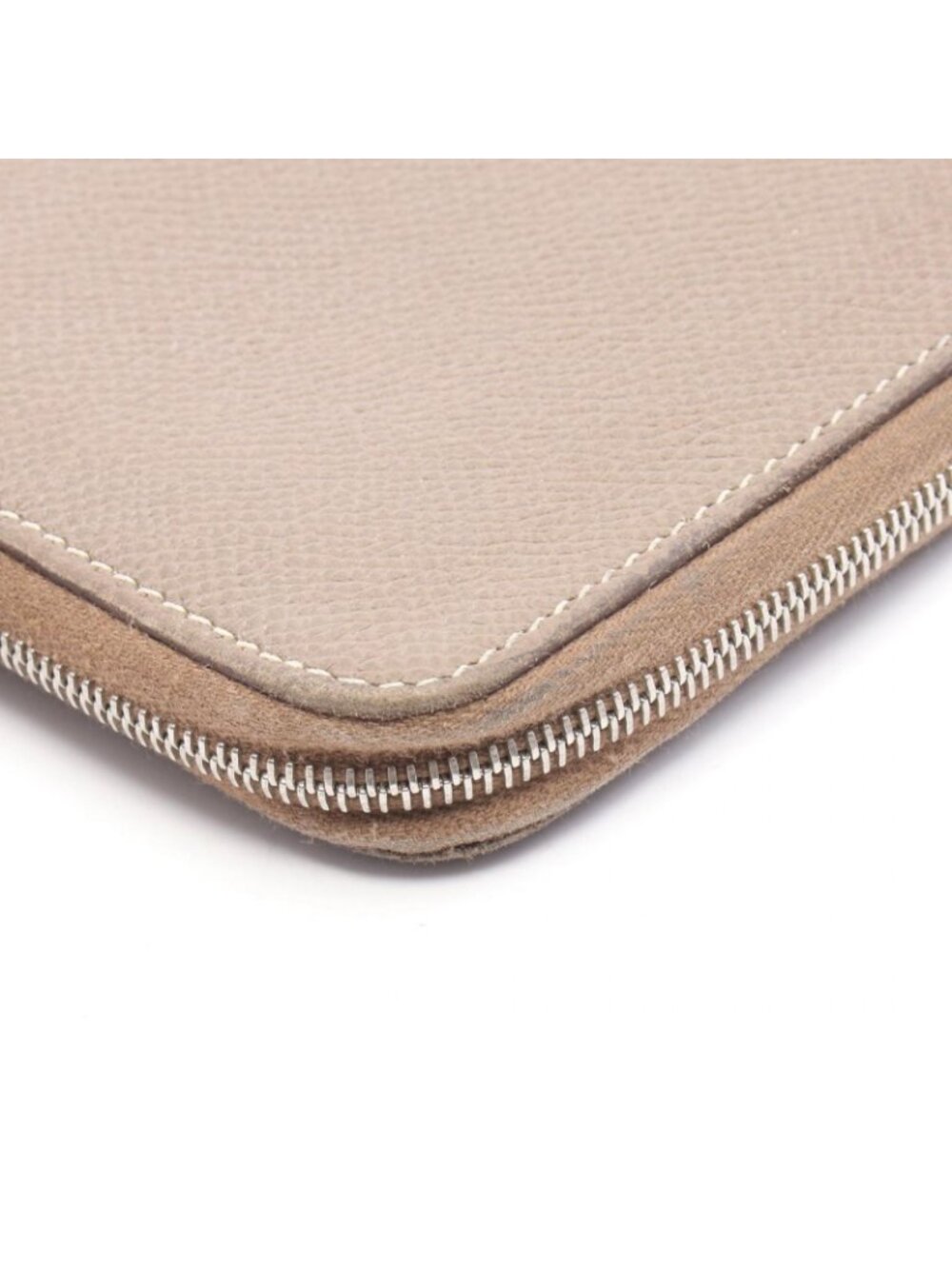 Hermes Round Wallet Azap Long Silk in Etoupe Leather in - Picture 9 of 14